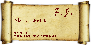 Pósz Judit névjegykártya